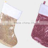 China Factory Colors of 4 Fabric Bling Sock Kit Hanger Holder Wholesale Wool Felt Women's Christmas Socks With Sequin for Decor