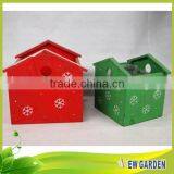 China Supplier Mini Size Clay Pot ,House Shape Red and Green Planter thumbnail-2
