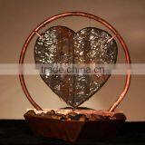 Copper and Slate Heart Tabletop Fountain thumbnail-3