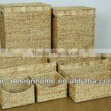 S/7 RECTANGULAR WATER HYACINTH HAMPER & STORAGE thumbnail-1