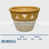 Vietnamese Ceramic Sandblasting Mini Flower Pot BN-M095 thumbnail-4