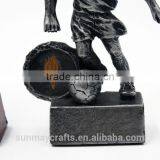Custom High Quality Polyresin Gold and Silver Football Trophy Statue for Children thumbnail-6