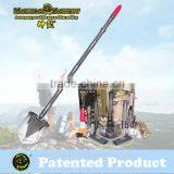 DJSV-OS Multi-function Outdoor Camping Tool With Knife Shovel Hoe Flashlight Fire Starter thumbnail-1