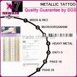 Fashion Body Temporary Metallic Tattoo Flash Gold Silver Tatoo Sticker thumbnail-2