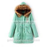 High Quality Womens Parka Coat Fur Hood For Winters European Down Feather Overcoat thumbnail-2