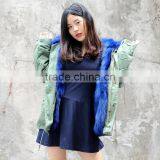 CX-G-P-05N Fashion Ladies Apparel Winter Real Fur Woman Coat Parka thumbnail-5