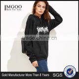 Black Abstract Custom Made Print Hoodie With Pocket Private Label Long Sleeve Hoodies Cotton French Terry thumbnail-6