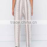 Fashion Bohemian Chiffon Cheap Ladies Loose Long Girl Wide Leg Casual Summer Beach Palazzo Blouse Coat Pant thumbnail-3