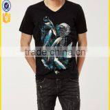 Hot Sale Customize Good Quality Printed Fashion Tshirt V-neck thumbnail-1