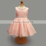 High - End Baby Frock Design Pictures Dress Children Bead Sleeveless Dress thumbnail-1