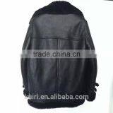 2016 New Fashion Women Winter Sheepskin + Sheep Fur Genuine Leather Jackets Lady Motorcycle Red Black Coat Outerwear Hot Sale thumbnail-3