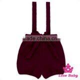 Boutique Outfit Solid Color Baby Girls Short Pants With Cute Bow For 0-6Years Girl Wear thumbnail-3