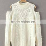 EY0860S Hot Sale 2016 Women Long Sleeve Off-Shoulder Knitted Pullover Sweater thumbnail-3