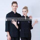 Custom Nice Design Hot Sale Factory Price Double Breasted Breathable Chef Jacket thumbnail-1