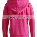 BSCI 2016 Design Sublimation Screenprint Embroidery Zipper Hoody Plain Pink Zipper Hoodie thumbnail-4