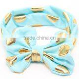 Gold Dot Printed Kids Headband, Cotton Fashion Headband for Kids thumbnail-3