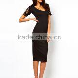 Body-Conscious Dress With Laser Cut Sleeves thumbnail-1