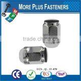 Made in Taiwan Black Bulge Open Ended Blue Thread Chrome Bulge Acorn Lug Nut thumbnail-5