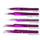 Speckled Pink Eyelash Extension Tweezers/ Best Quality Quality Lash Extension Tweezers