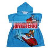 Reactive Printed Cotton Children Hooded Beach Towel Poncho thumbnail-4