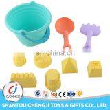 Outdoor Colorful Plastic Summer Beach Bucket Set for Kids