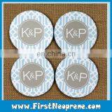 Football Round Shape Customized Name Business Gift Neoprene Coaster thumbnail-6