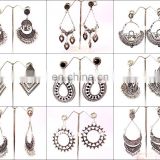 Fashion silver earrings silver plated jhumka earrings Antiqued Silver Plated Earrings-Silver Plated Hoop Earrings