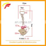 fashion hello kitty shaped zinc alloy pendant for belt bag and garment