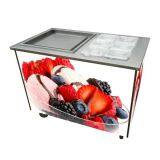 Commercial Cake Shop Ice Yogurt Frying Machine / Snack Fried Ice Cream Machine