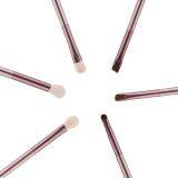 Factory Customized Hot 6pcs High Quality Wool Hair Portable Eyeshadow Brush Makeup Brush Set ODM&OEM thumbnail-5