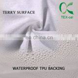Terry Cloth Fabric Waterproof PU Laminated Fabric for Bedding thumbnail-2