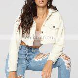 2020 New Wholesale Women Ladies Wool Button Solid Jackets And Coats