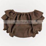 Fashion Organic Cotton Ruffles Gauze Newborn Girls Baby Short Pants thumbnail-5