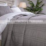 2 Layers Cotton Crinkle Gauze Stripe Embroidery Bedding Quilt thumbnail-4