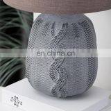 New Arrival Hotel Bedroom Decoration Exquice Desk Lamp Hot Sales Antique Grey Ceramic Table Lamp thumbnail-4
