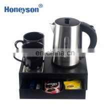 Honeyson Electric Tea Coffee Kettle Set Tea Tray electric kettle drawer tray set