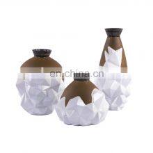 Nordic Style Modern And Simple Geometric Snowflake Design Matt Tabletop Ceramic Vase for Home Decoration thumbnail-2