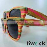 Custom Bamboo Sunglasses With Colourful Frame,color Lenses thumbnail-4