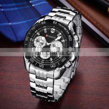 CURREN 8077 Men Quartz Luxury Chronograph Stainless Steelwatches Casual Water Resistant Army Watches Relogio Masculino thumbnail-5