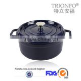 Hot sale Trionfo blue enameled casserole cast iron potjie pot