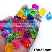 250pcs Colorful Acrylic Plastic Transparent Stone Crystal Rocks Vase Filler Artificial Color Fish Tank Home Wedding Decorations thumbnail-4