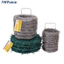 Wholesale BWG 12 14 16 18 Gauge 1000 N Double Strand Wire Fence Galvanized Barbed Wire Coil Concertina Wire for Sale thumbnail-2