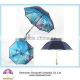 Two Layers Umbrella With Inside Full Color Printed Umbrella
