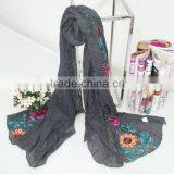 Wholesale Flower Embroidery Women Ladies Fashion Exquisite Hijab thumbnail-5