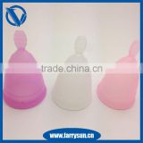 Pink/Purple/Transparent S and L size soft medical grade silicone menstrual cup