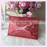 2016 Hot Sale Customized Flower Style Manufacturer Colorful With Beads Pocket Fold Wedding Invitation Card Greeting Cards