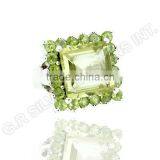 Lemon Quartz Rings Sterling Silver,engagement Ring Jewelry Peridot Gemstone thumbnail-2