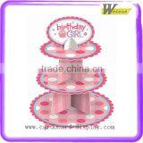Custom Colorful Decorative Cardboard 3-Tier Cupcake Stand thumbnail-4