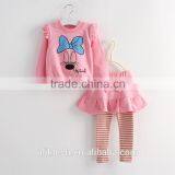 Sunny Girls Clothing Tops With Stripe Leggings 4 Colors Cartoon Sweet Girls Set thumbnail-1