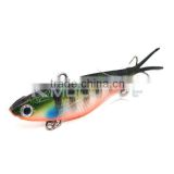 Kmucutie CS002 95mm TPR material soft vibe fishing lure with lead head fishing bait